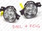 ŚWIATŁA LED DO JAZDY DZIENNEJ DRL + HALOGEN LED NISSAN X-TRAIL T30 i T32 - 9