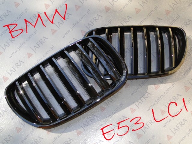 BMW X5 E53 04 06 GRILL NERKI CZARNY POŁYSK BLACK SHINE
